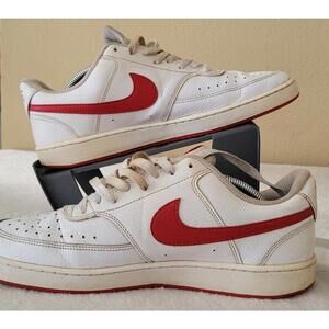 Nike Low White Red Court Vision 10.5 VTG OG Basketball Shoes  Men's Sneakers